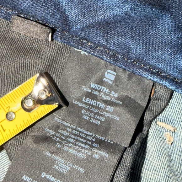 LIKE NEW G-Star Arc 3D Mid Skinny Jeans in Color: Dark Aged (Size:  W24 L28) - Picture 7 of 10